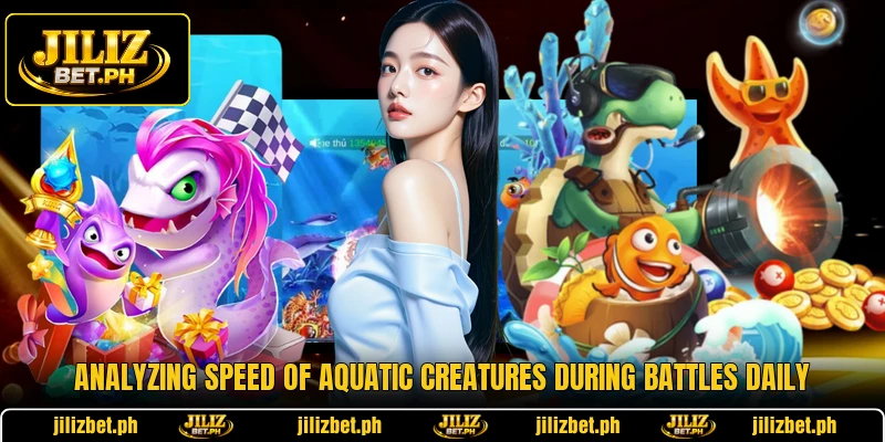 Analyzing speed of aquatic creatures during battles daily
