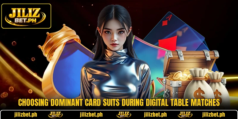 Choosing dominant card suits during digital table matches