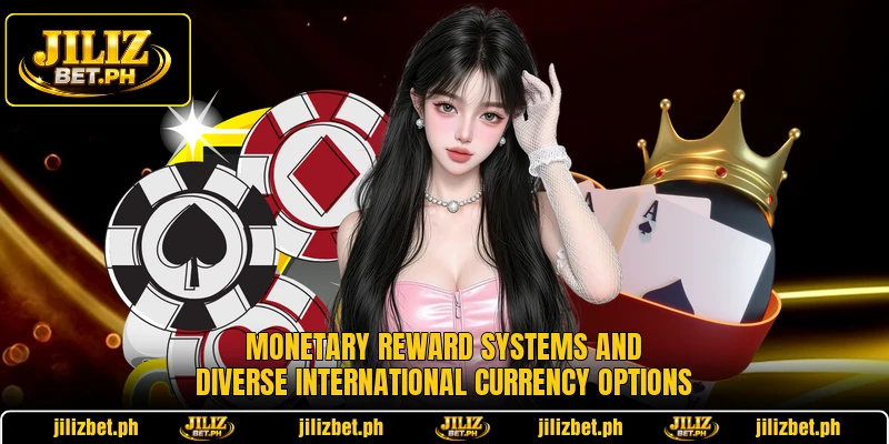 Monetary reward systems and diverse international currency options