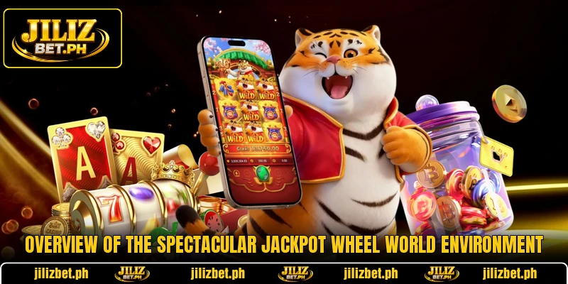 Overview of the spectacular Jackpot Wheel World environment