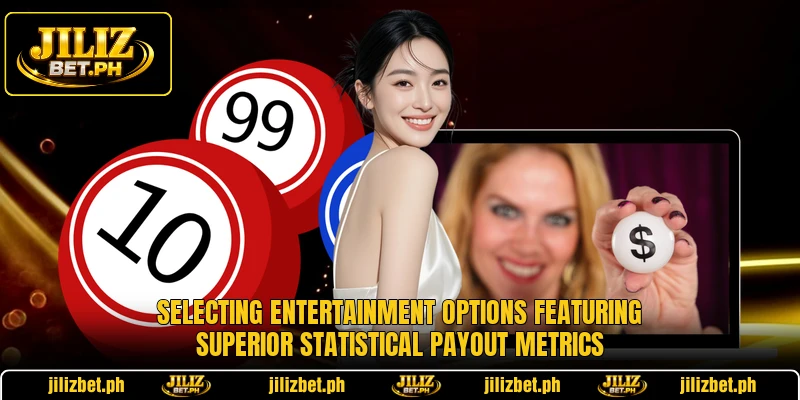 Selecting entertainment options featuring superior statistical payout metrics