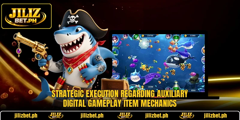 Strategic execution regarding auxiliary digital gameplay item mechanics