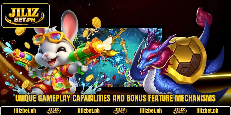 Unique gameplay capabilities and bonus feature mechanisms
